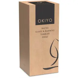 Okiyo Natsu Glass & Bamboo Tumbler & Straw Gift Box